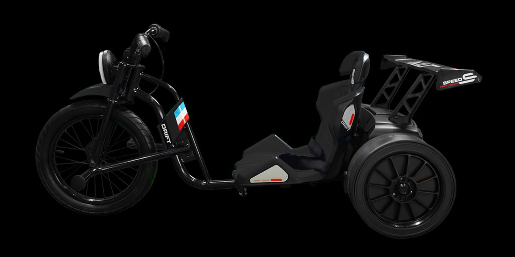 A sleek, modern three-wheeled electric tricycle design.